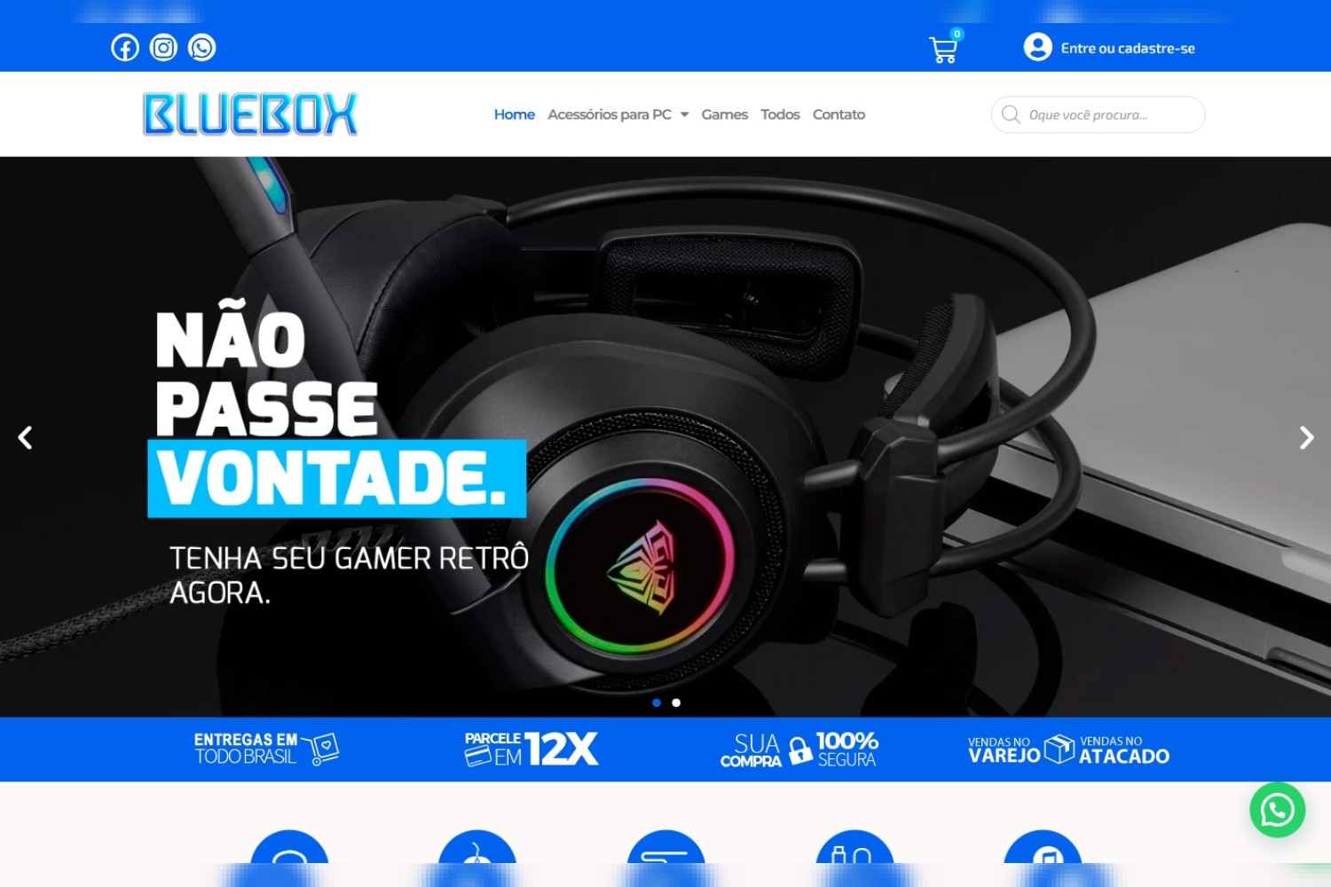 Loja BlueBox em WordPress