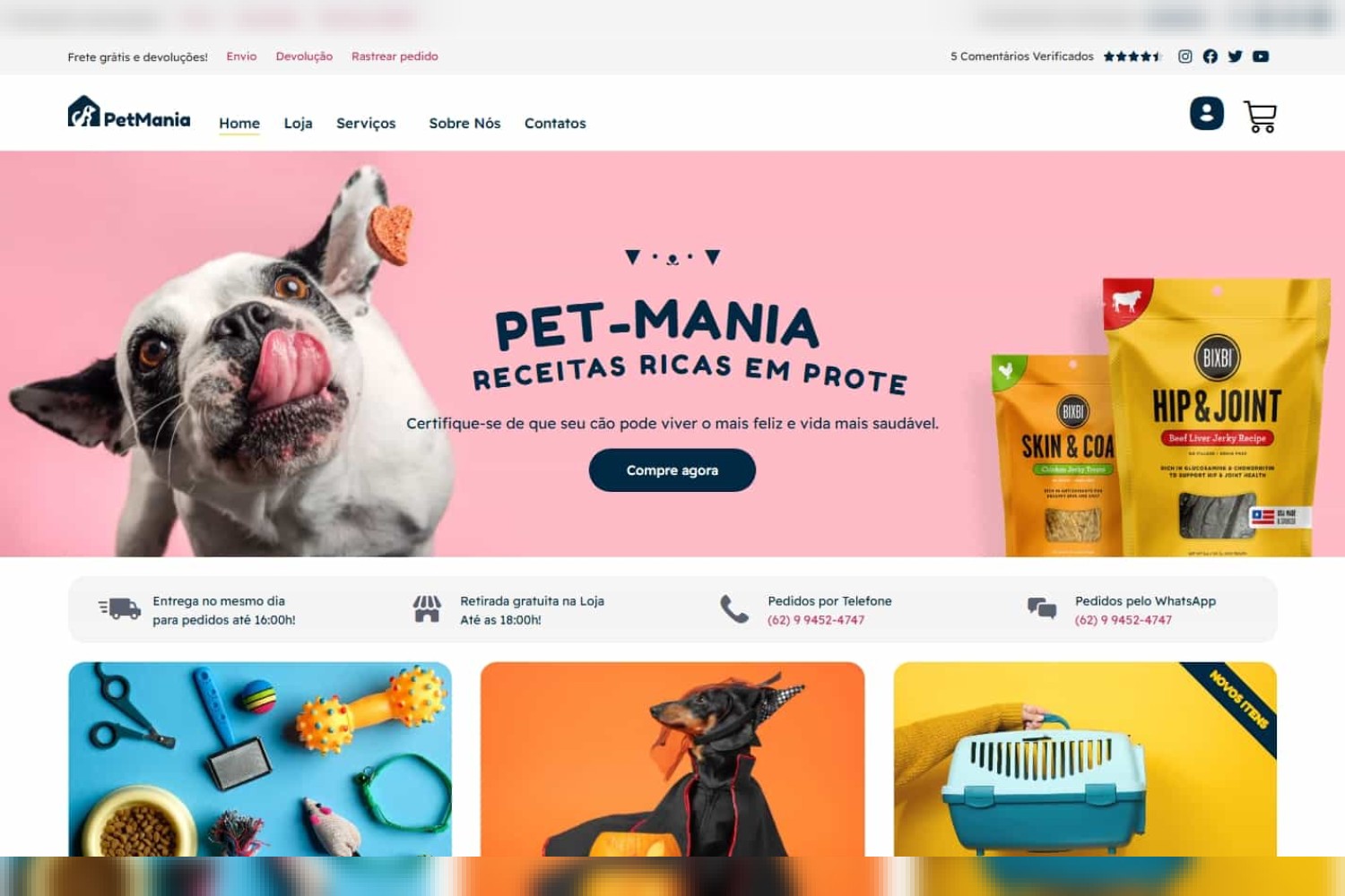 Loja Pet Shop WooCommerce