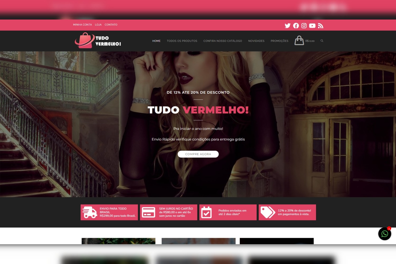 loja tudo Vermelho WP