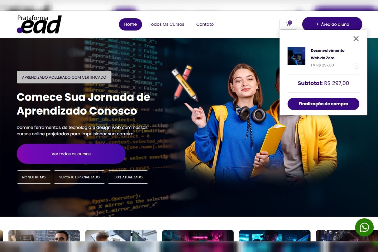 Plataforma EAD – Site Personalizável WordPress
