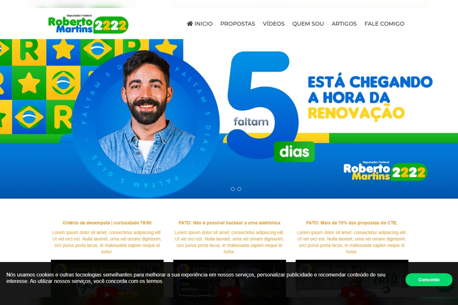 Script – Site Pronto para Candidato a Vereador ou Prefeito com Painel Administrador Eleições