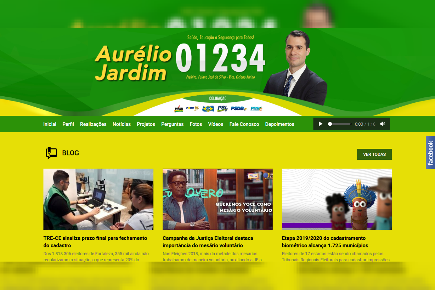 Site Admin para Políticos Responsivo