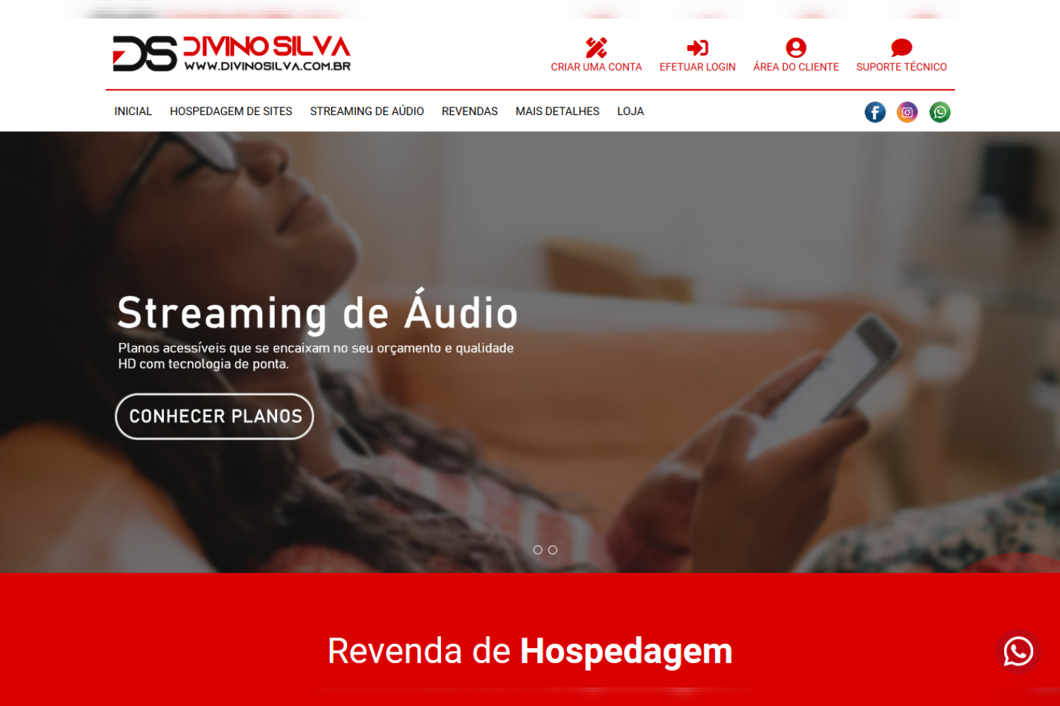Site de Host 100% responsivo em PHP MySQL com painel admin
