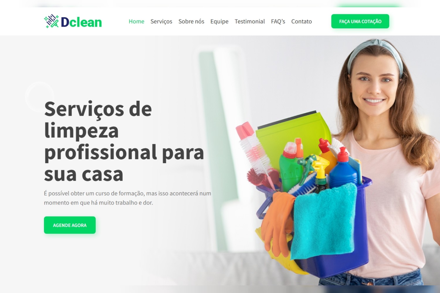 Site para Empresa de Limpeza em WordPress – Dclean
