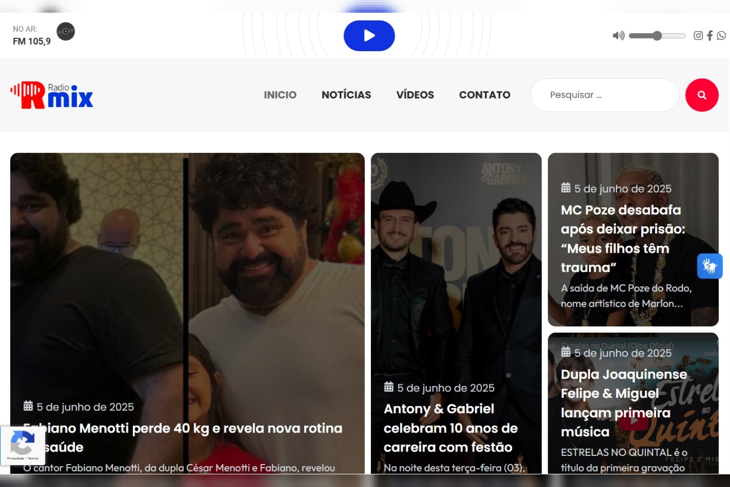 Site para Web Rádio 100% Editável