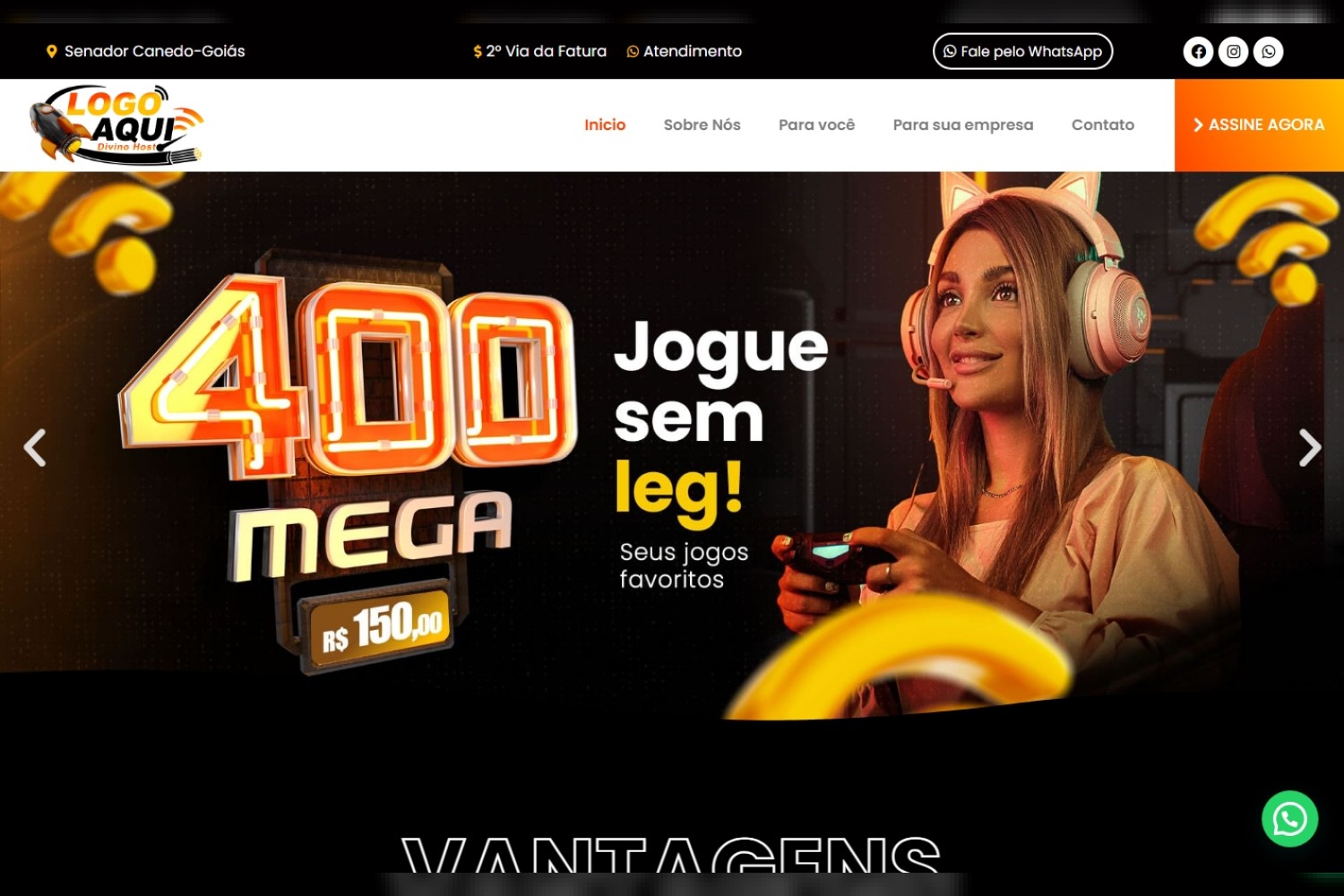 Site para Provedor de Internet em WordPress | Elementor